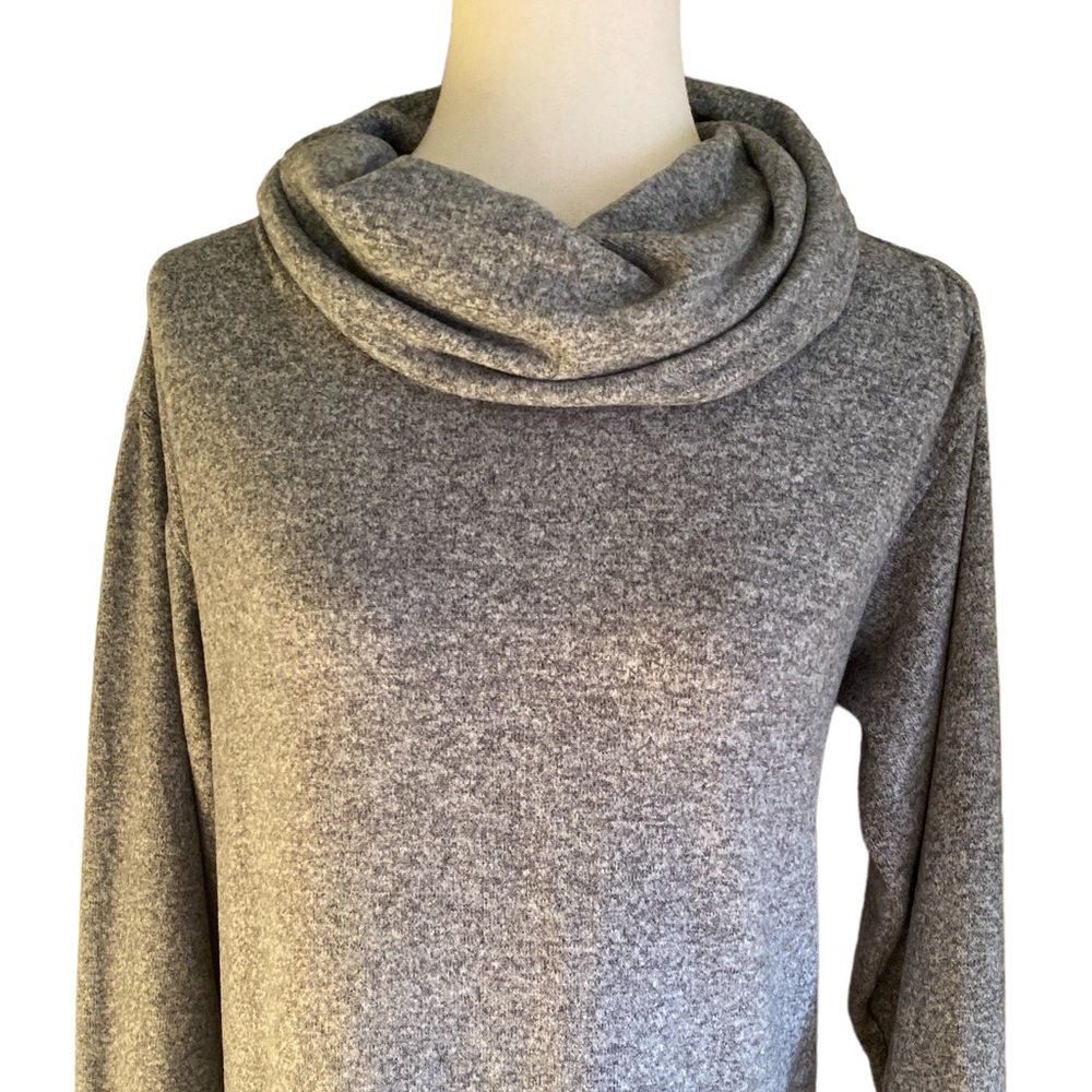 Maeve Anthropologie Gray Knit Oversized Cowl Neck Soft Sweater Dress - XXS - Picture 3 of 12